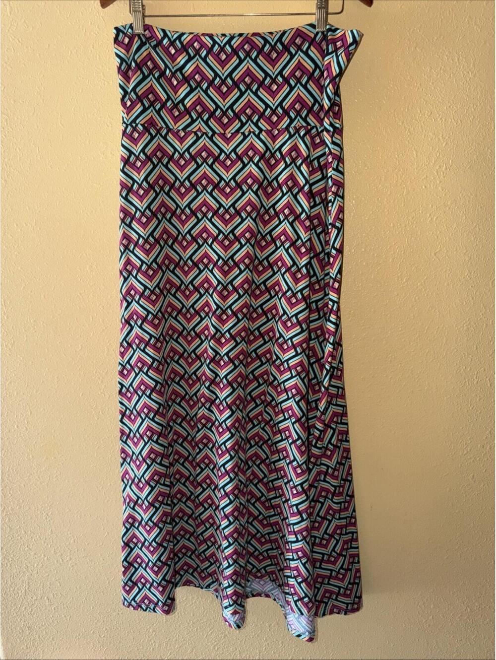 Lularoe Womens Geometric Design Maxi Skirt Size Medium